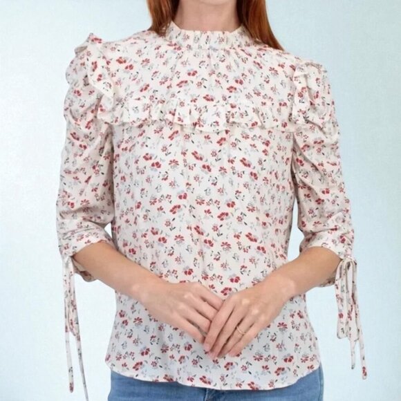 Veronica Beard Howell Silk Top Size 8 - Picture 1 of 11